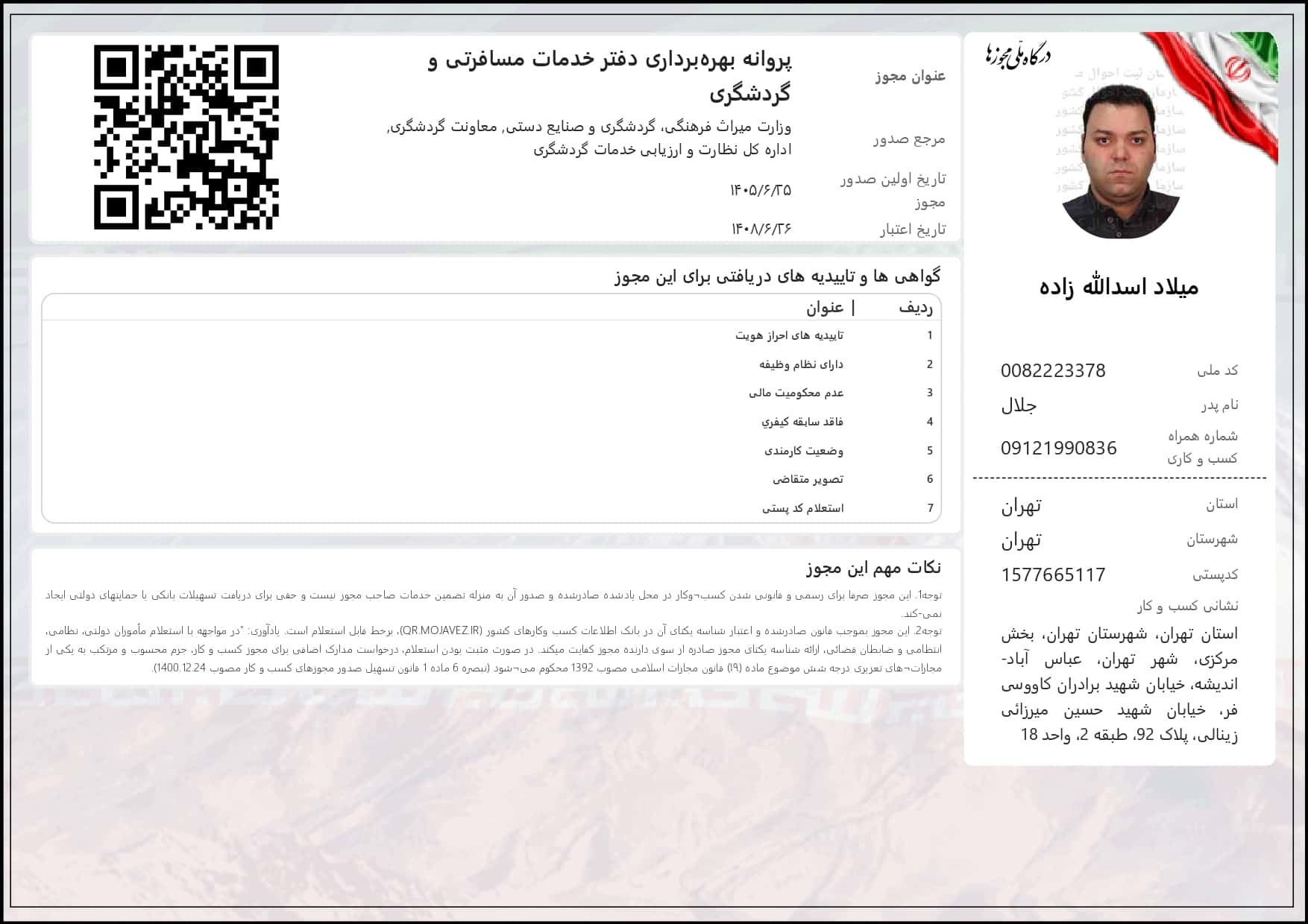 مجوز فعالیت آی سفر